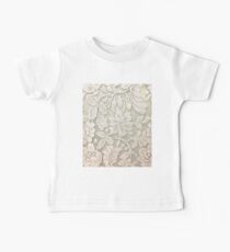 böhmische Blumen französisches Land Elfenbein Beige Spitze Baby T-Shirt