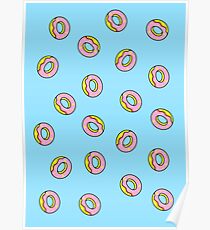 Donuts Blue Poster