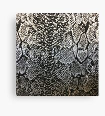 African safari tribal pattern black silver grey snake print Canvas Print