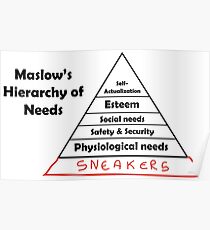 Maslows Hierarchie der Turnschuhe Poster