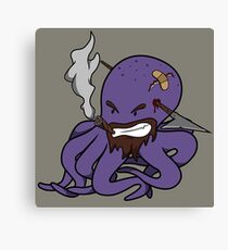 Scalawag The Octopus - Purple Canvas Print