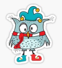 Funny carnival carnival owl Sticker