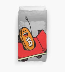 Bitcoin Rollercoaster Guy Duvet Cover