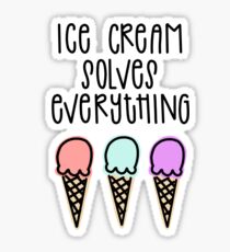 Eiscreme löst alles Sticker