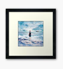 Waiting at the water's edge Framed Print