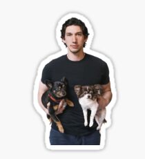 adam driver with dogs Sticker