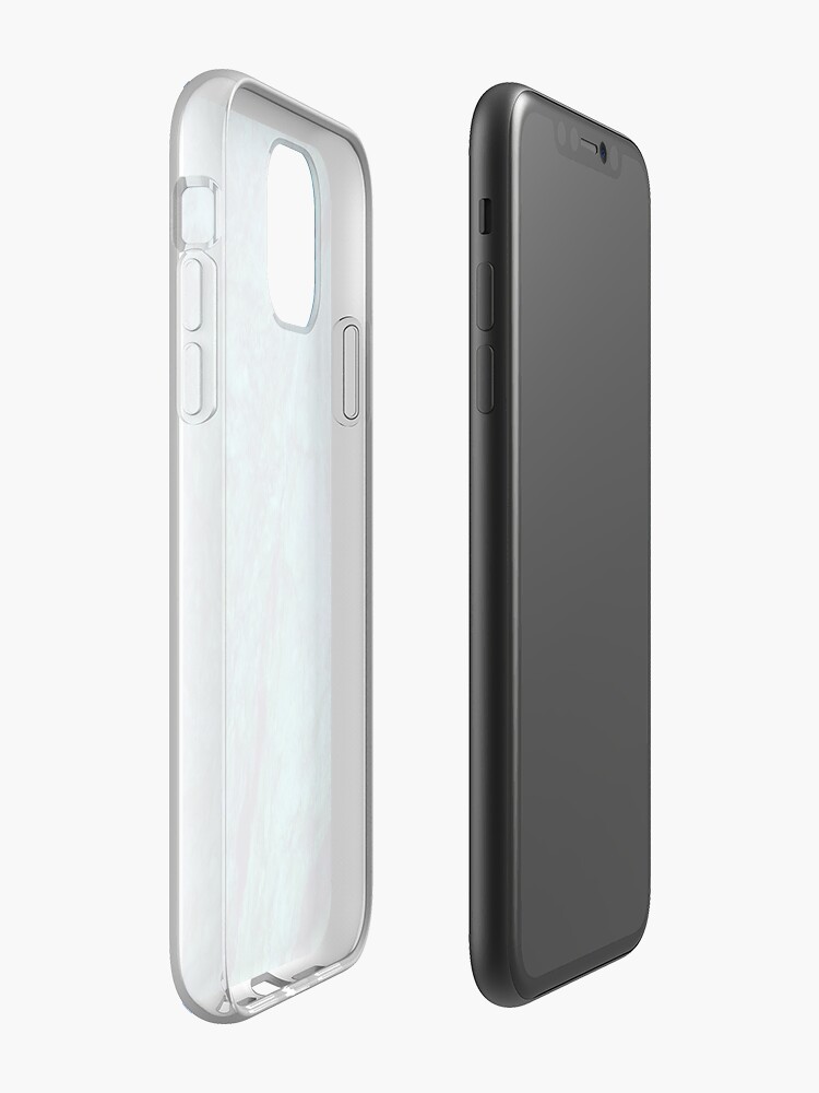 Coque iPhone « Art esthétique bleu vert corail », par warddt