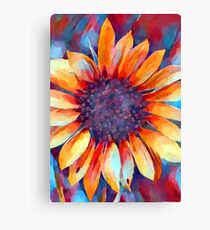 Sunflower Watercolor Canvas Print