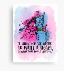 Wizard of Oz T-Shirt Tinman & Scarecrow Metal Print
