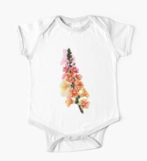 beautiful illustration of Hand Painted flower Wild One Piece - Short Sleeve