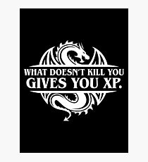 Lámina fotográfica Lo que no te mata te da XP Juegos de mesa RPG