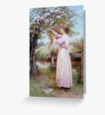 Vintage Charles Edward Wilson - Apple Blossoms 1900 Fine Art Greeting Card