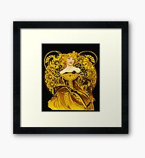 A Touch of Gold Alphonse Mucha Framed Print