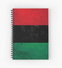 Distressed Afro-American / Pan-African / UNIA flag Spiral Notebook