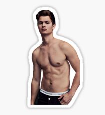 Shirtless Ansel Elgort Sticker
