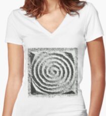 Spiral: Oldest Symbol in the World  Women's Fitted V-Neck T-Shirt