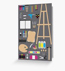 Art Materials Alphabet Greeting Card