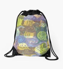 Froggy Swirl Drawstring Bag