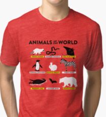 Animals of the world Tri-blend T-Shirt