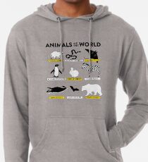 Tiere der Welt Leichter Hoodie