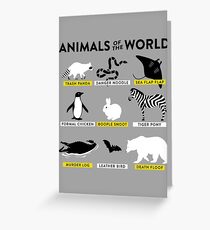 Animals of the world Greeting Card