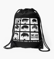 BTS WE ARE BULLETPROOF Chibi Drawstring Bag