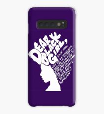 Liebes schwarzes Mädchen (weißer Druck) Hülle & Klebefolie für Samsung Galaxy