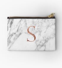 Monogram rose marble S Studio Pouch