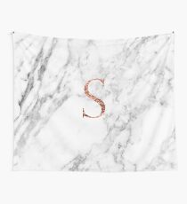 Monogram rose marble S Wall Tapestry