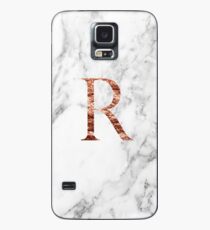 Monogram rose marble R Case/Skin for Samsung Galaxy