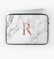 Monogram rose marble R Laptop Sleeve