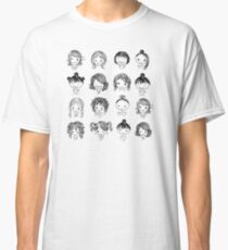 Set of cute girl characters, cartoon Classic T-Shirt