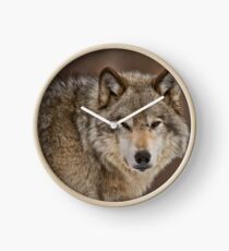 Timber Wolf Clock