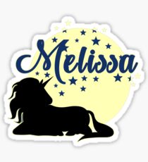 Melissa Surname First name Unicorn Sticker