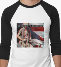 Camiseta ¾ estilo béisbol Prepárate para la libertad - Vaporwave