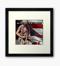 Prepare For Liberty - Vaporwave Framed Print