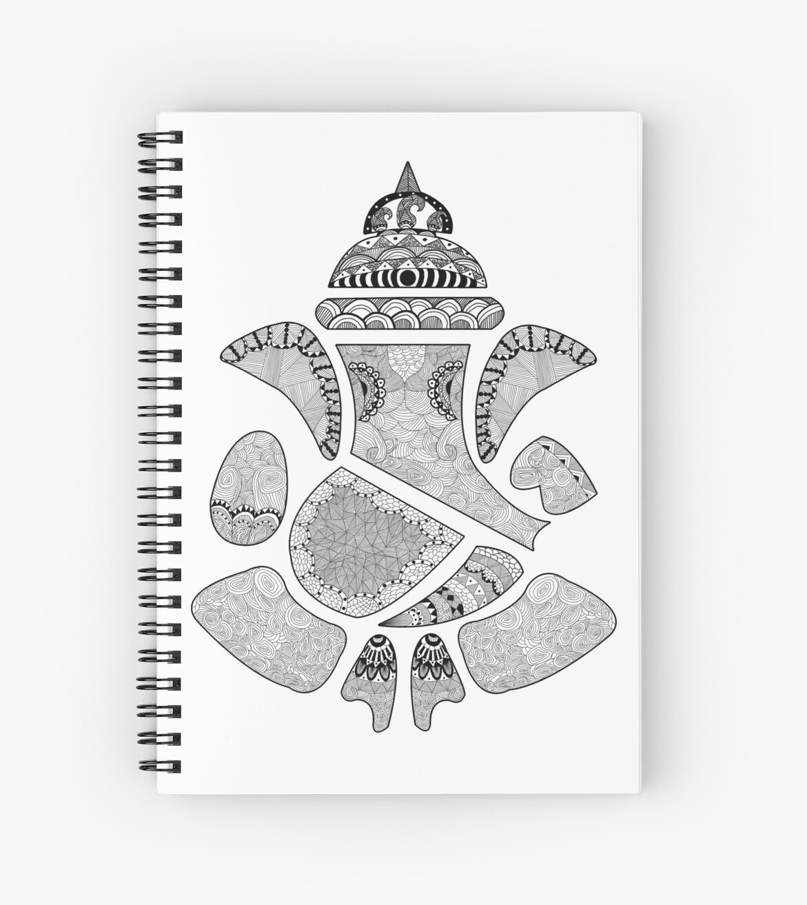 Ganesha Doodle Art Doodle Lord Ganesha Handmade Doodle Spiral