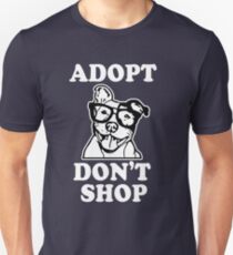 Adopt Don't Shop Pitbull Awareness Shirt Slim Fit T-Shirt