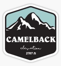 camelback elevation ski skiing hiking climbing biking snow snowboarding Sticker