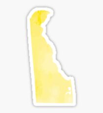 Yellow Watercolor Delaware Sticker
