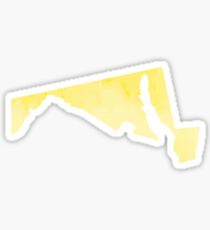 Yellow Watercolor Maryland Sticker