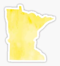 Yellow Watercolor Minnesota Sticker