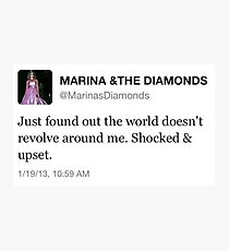 marina and the diamonds tweet Photographic Print