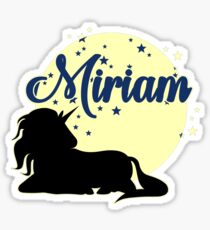 Miriam name first name sweet unicorn Sticker