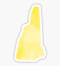 Yellow Watercolor New Hampshire Sticker