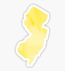 Gelbes Aquarell New-Jersey Sticker