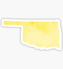 Yellow Watercolor Oklahoma Sticker