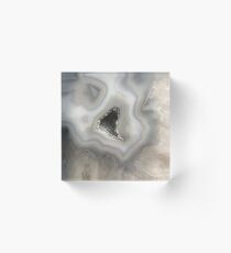 Sparkle Agate Geode Acrylic Block