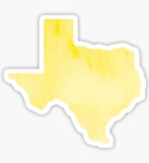 Gelbes Aquarell Texas Sticker