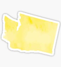 Gelbes Aquarell Washington Sticker